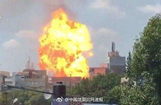 地震引发爆炸